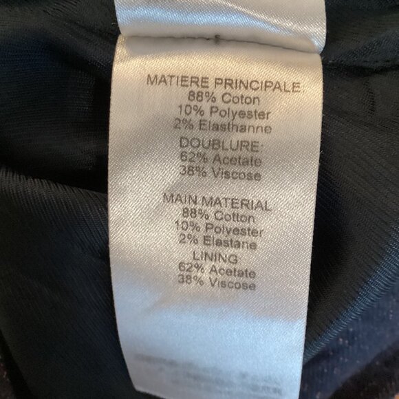 See By Chloé‎ Skirt Size 34 US 0-2 Ink Navy Plaid Cotton Pencil Mini - Picture 10 of 10